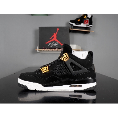 Air Jordan 4 Retro Royalty 308497-032 Black/Metallic Gold-White Sneakers