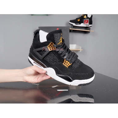 Air Jordan 4 Retro Royalty 308497-032 Black/Metallic Gold-White Sneakers