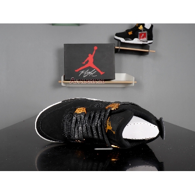 Air Jordan 4 Retro Royalty 308497-032 Black/Metallic Gold-White Sneakers