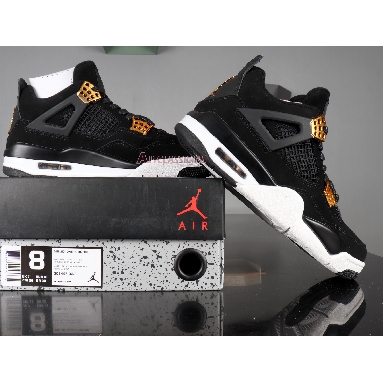 Air Jordan 4 Retro Royalty 308497-032 Black/Metallic Gold-White Sneakers