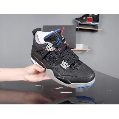 Air Jordan 4 Retro Motorsports Alternate 308497-006 Black/Game Royal-Matte Silver-White Sneakers