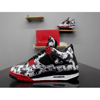 Air Jordan 4 Retro Tattoo BQ0897-006 Black/Fire Red-Black-White Sneakers