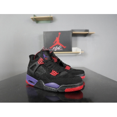 Air Jordan 4 Retro NRG Raptors - Drake Signature AQ3816-056 Black/University Red-Court Purple Sneakers