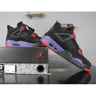 Air Jordan 4 Retro NRG Raptors - Drake Signature AQ3816-056 Black/University Red-Court Purple Mens Womens Shoes