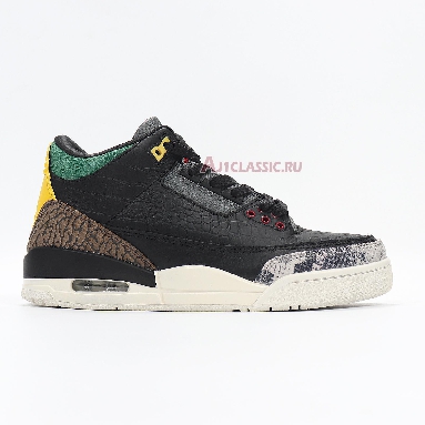 Air Jordan 3 Retro SE Animal Instinct 2.0 CV3583-003 Black/Black/White/Gorge Green Sneakers