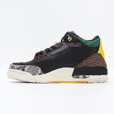 Air Jordan 3 Retro SE Animal Instinct 2.0 CV3583-003 Black/Black/White/Gorge Green Sneakers