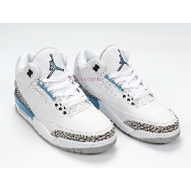 Air Jordan 3 Retro UNC CT8532-104 White/Valor Blue/Tech Grey Sneakers