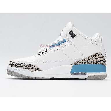 Air Jordan 3 Retro UNC CT8532-104 White/Valor Blue/Tech Grey Sneakers