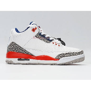 Air Jordan 3 Retro Knicks 136064-148 White/Old Royal-University Orange-Tech Grey Sneakers