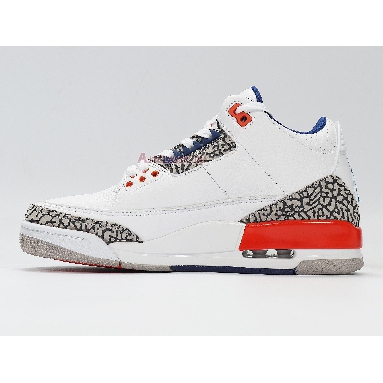 Air Jordan 3 Retro Knicks 136064-148 White/Old Royal-University Orange-Tech Grey Sneakers