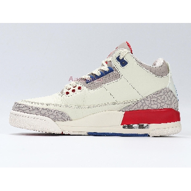 Air Jordan 3 Retro International Flight 136064-140 Sail/Sport Royal-Fire Red Mens Womens Shoes