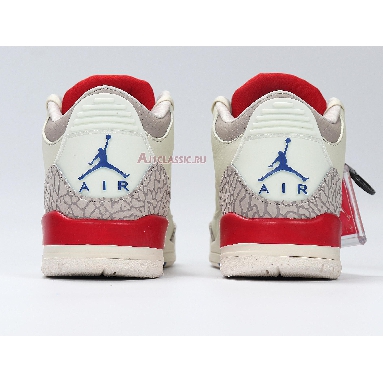 Air Jordan 3 Retro International Flight 136064-140 Sail/Sport Royal-Fire Red Mens Womens Shoes