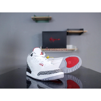 Air Jordan 3 Retro JTH NRG White Cement AV6683-160 White/Fire Red-Black-White Sneakers