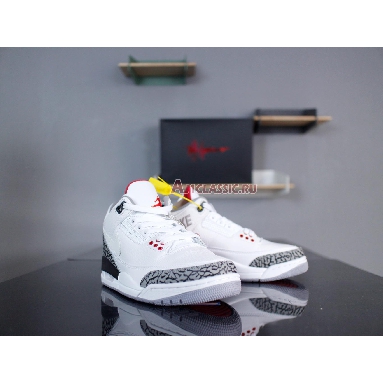 Air Jordan 3 Retro JTH NRG White Cement AV6683-160 White/Fire Red-Black-White Sneakers