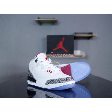 Air Jordan 3 Retro NRG Free Throw Line 923096-101 White/Fire Red-Cement Grey-Black Sneakers