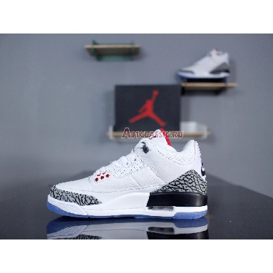 Air Jordan 3 Retro NRG Free Throw Line 923096-101 White/Fire Red-Cement Grey-Black Sneakers