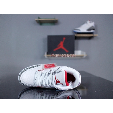 Air Jordan 3 Retro NRG Free Throw Line 923096-101 White/Fire Red-Cement Grey-Black Mens Womens Shoes