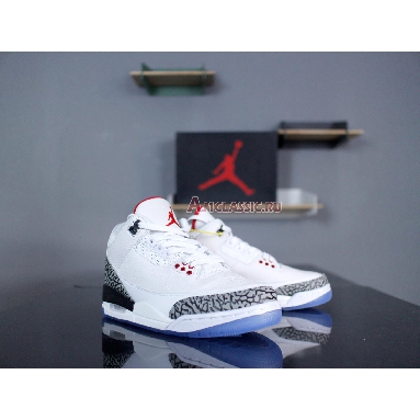 Air Jordan 3 Retro NRG Free Throw Line 923096-101 White/Fire Red-Cement Grey-Black Mens Womens Shoes