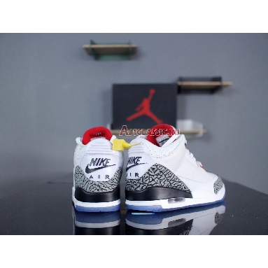 Air Jordan 3 Retro NRG Free Throw Line 923096-101 White/Fire Red-Cement Grey-Black Mens Womens Shoes