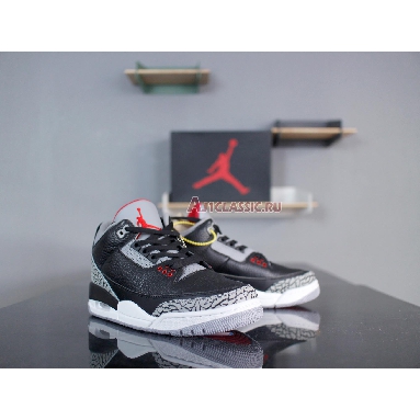 Air Jordan 3 Retro OG Black Cement 2018 854262-001 Black/Cement Grey-White-Fire Red Mens Womens Shoes