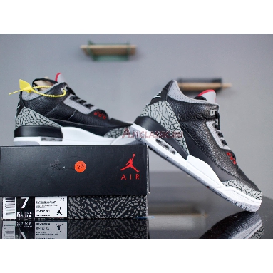 Air Jordan 3 Retro OG Black Cement 2018 854262-001 Black/Cement Grey-White-Fire Red Sneakers