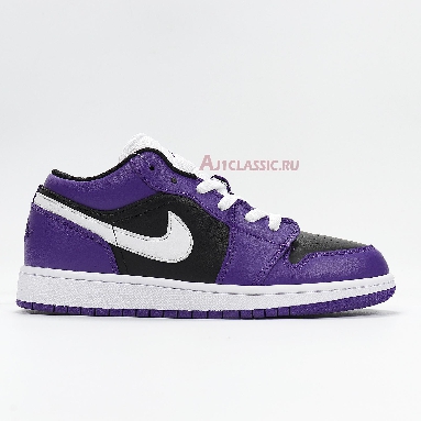 Air Jordan 1 Low Black Court Purple 553558-501 Court Purple/White/Black Sneakers