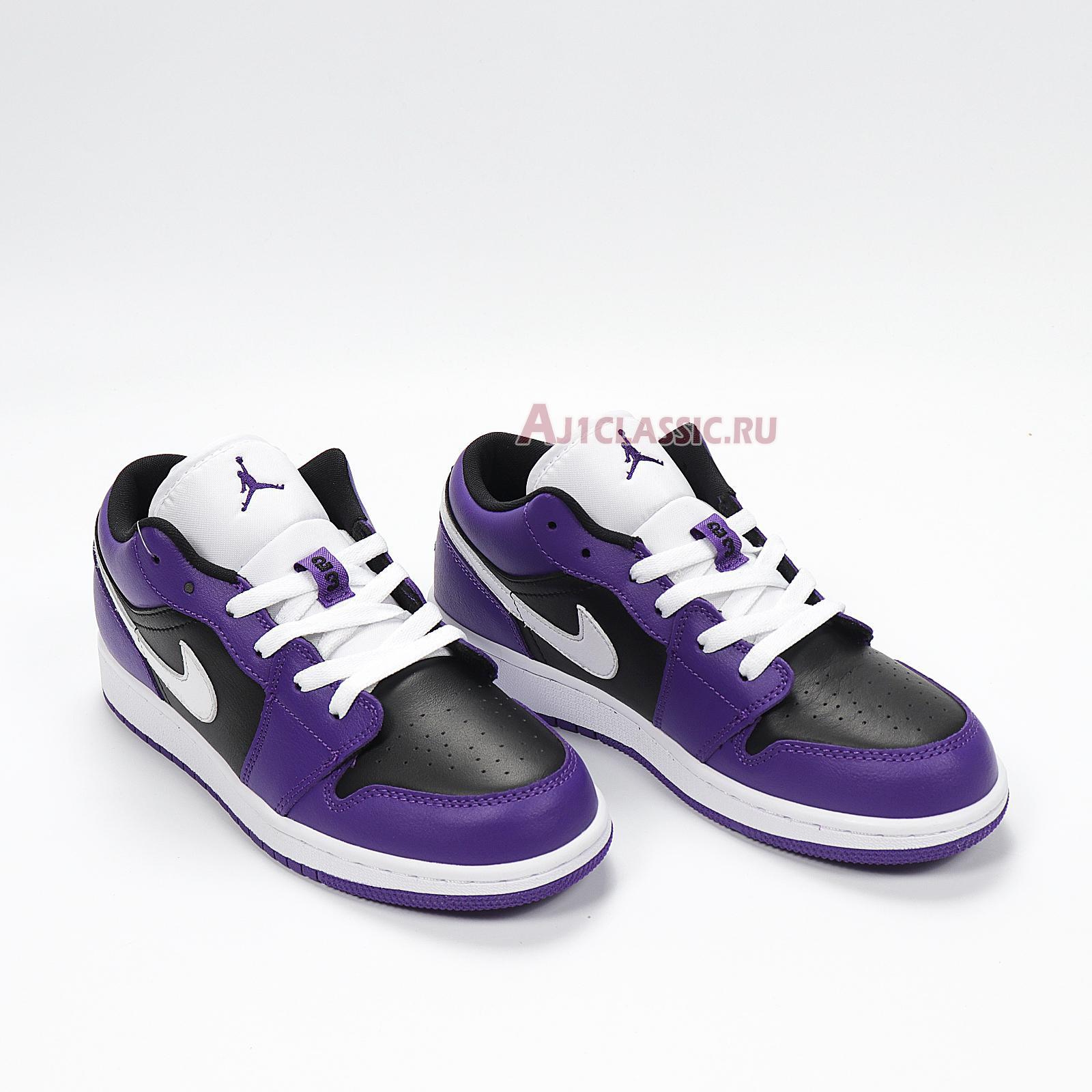 New Air Jordan 1 Low "Black Court Purple" 553558-501 Shoes