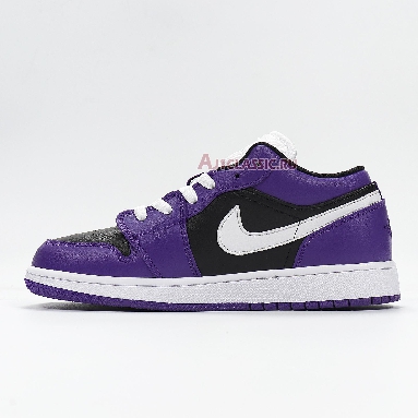 Air Jordan 1 Low Black Court Purple 553558-501 Court Purple/White/Black Sneakers