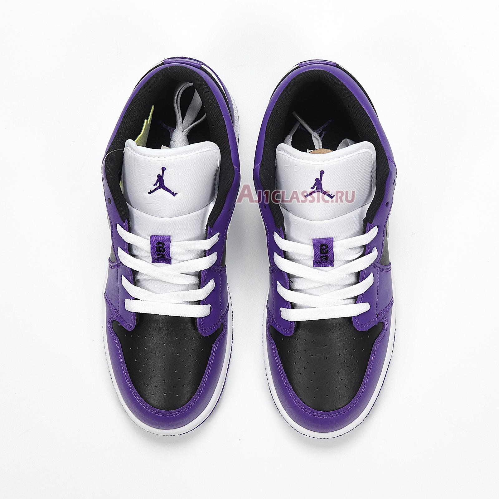 Air Jordan 1 Low "Black Court Purple" 553558-501