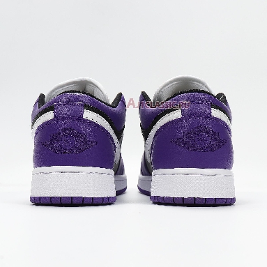 Air Jordan 1 Low Black Court Purple 553558-501 Court Purple/White/Black Mens Womens Shoes