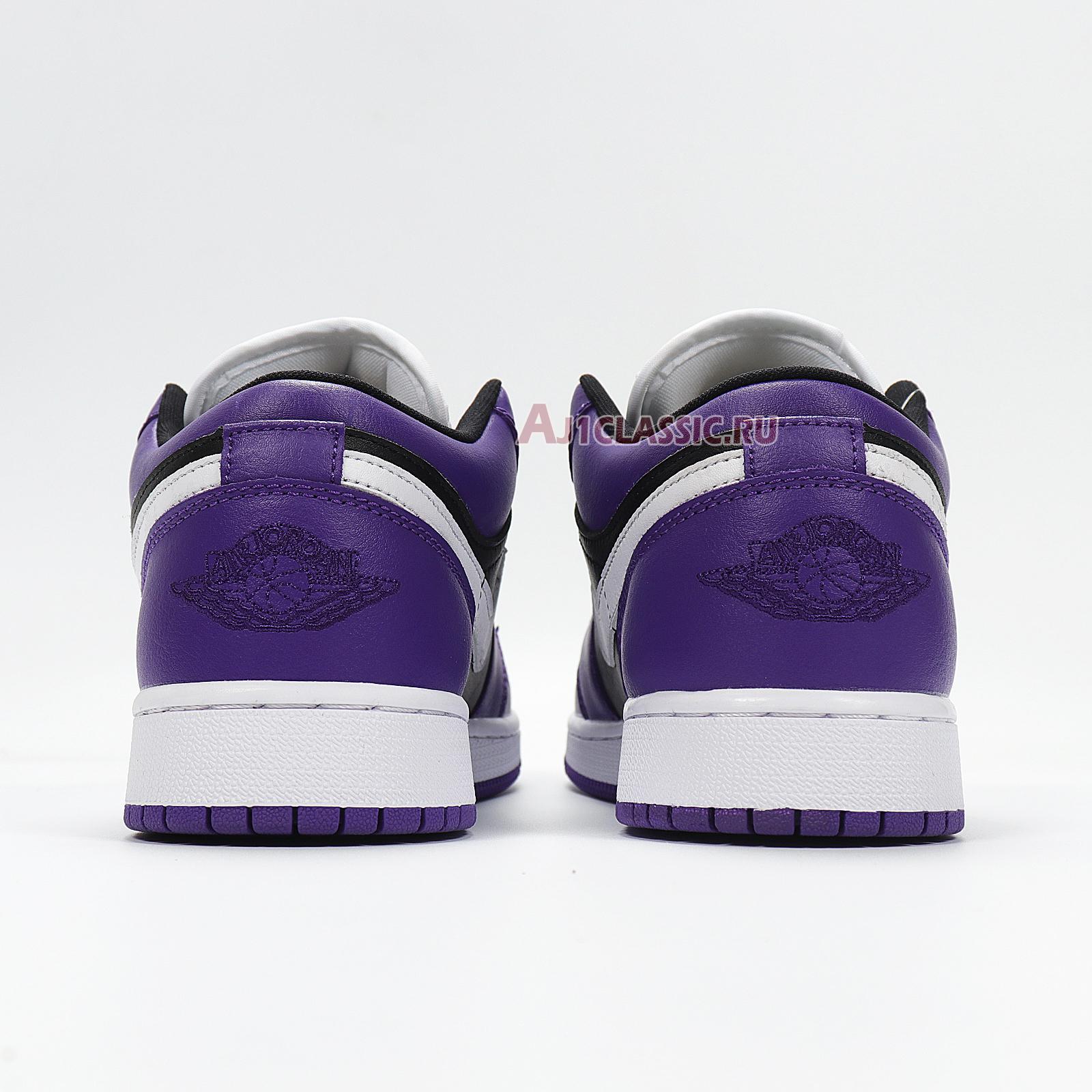 New Air Jordan 1 Low "Black Court Purple" 553558-501 Shoes