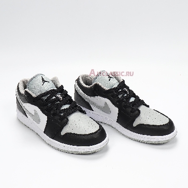 Air Jordan 1 Low Smoke Grey 553558-039 Black/Black-Light Smoke Grey-White Mens Womens Shoes