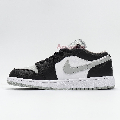 Air Jordan 1 Low Smoke Grey 553558-039 Black/Black-Light Smoke Grey-White Mens Womens Shoes