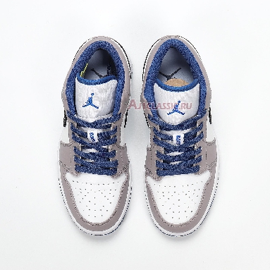 Air Jordan 1 Low Laser Orange 553558-103 White/True Blue-Cement Grey-Black Sneakers