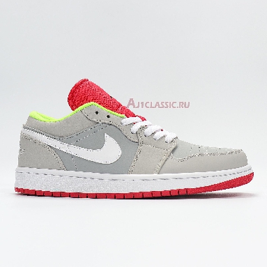 Air Jordan 1 Retro Low Hare 553558-021 Grey Mist/University Red-Light Poison Sneakers