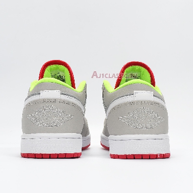 Air Jordan 1 Retro Low Hare 553558-021 Grey Mist/University Red-Light Poison Sneakers