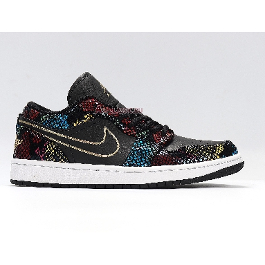 Air Jordan 1 Low Multi Snakeskin CW5580-001 Black/Metallic Gold/Multi/White Sneakers