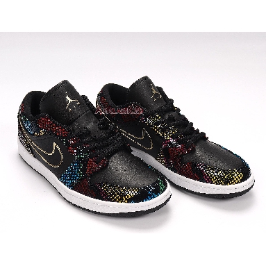 Air Jordan 1 Low Multi Snakeskin CW5580-001 Black/Metallic Gold/Multi/White Sneakers