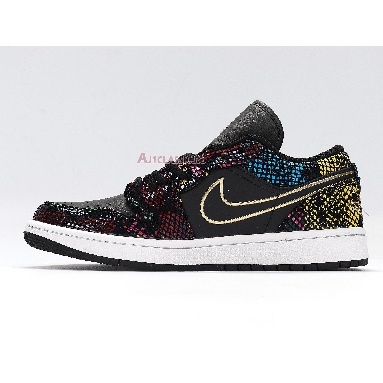 Air Jordan 1 Low Multi Snakeskin CW5580-001 Black/Metallic Gold/Multi/White Sneakers