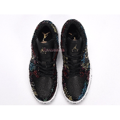 Air Jordan 1 Low Multi Snakeskin CW5580-001 Black/Metallic Gold/Multi/White Sneakers