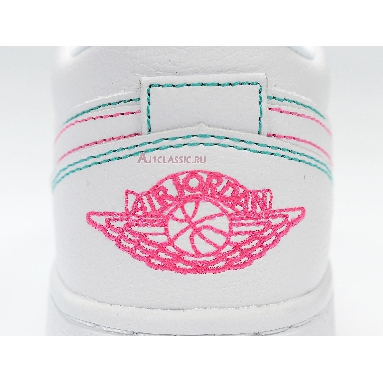 Air Jordan 1 Low GS Aurora Green 554723-101 White/White/Aurora Green/Soar Sneakers