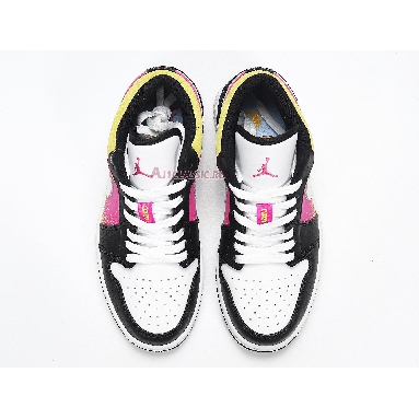 Air Jordan 1 Low Spray Paint CW5564-001 White/Black/Pink/Green Mens Womens Shoes