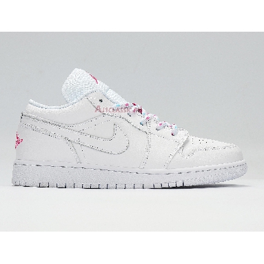 Air Jordan 1 Low GS Candy 554723-102 White/Pink/Blue Mens Womens Shoes