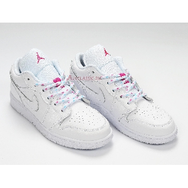 Air Jordan 1 Low GS Candy 554723-102 White/Pink/Blue Sneakers