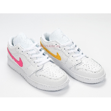 Air Jordan 1 Low White Neon CW7035-100 White/Multi-Color/Light Aqua Sneakers