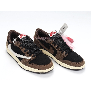 Travis Scott x Air Jordan 1 Low Mocha CQ4277-001 Black/Dark Mocha-University Red-Sail Mens Womens Shoes