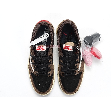 Travis Scott x Air Jordan 1 Low Mocha CQ4277-001 Black/Dark Mocha-University Red-Sail Mens Womens Shoes