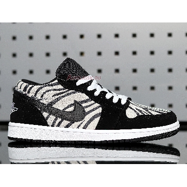 Air Jordan 1 Low Zebra 553560-057 Black/Black/White Sneakers