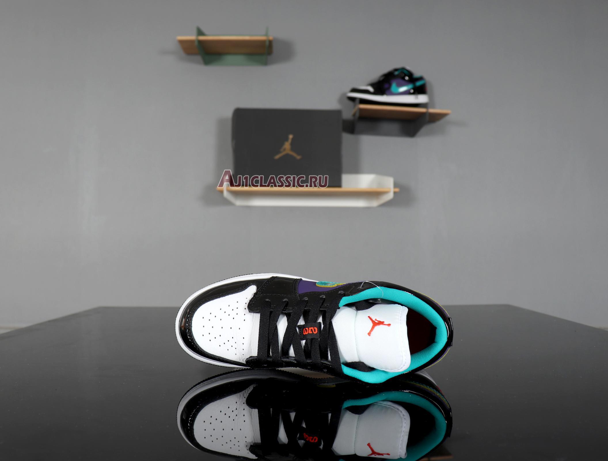 New Air Jordan 1 Low GS "Black Turbo Green" 553560-035 Shoes