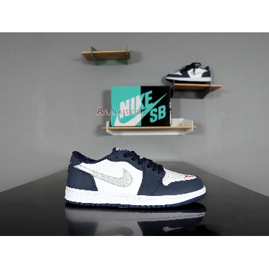 Eric Koston x Air Jordan 1 Low SB Midnight Navy CJ7891-400 Midnight Navy/White-Ember Glow-Metallic Silver Sneakers